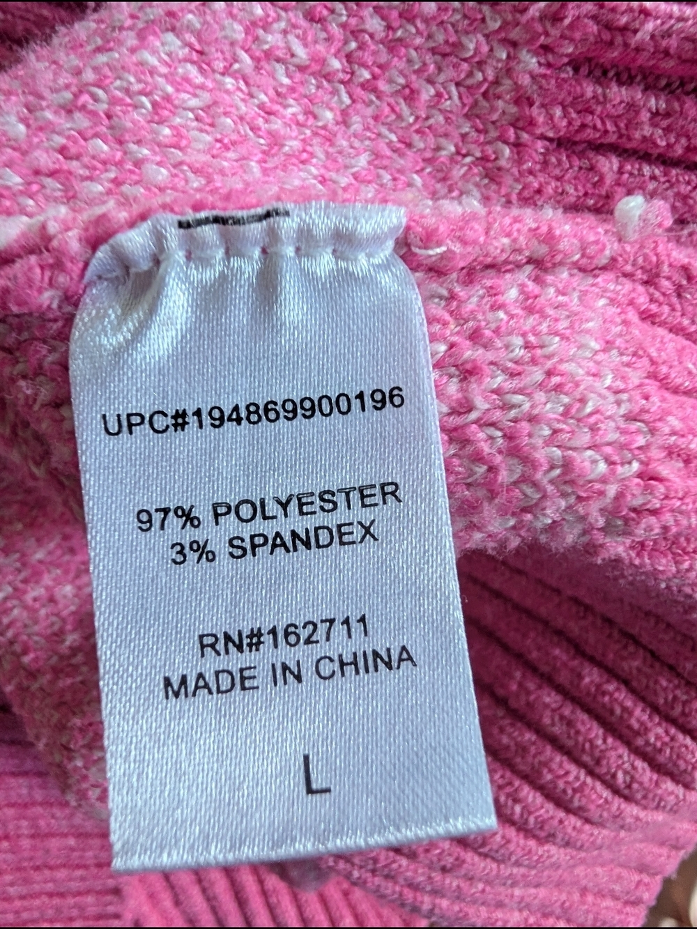Forever & Ever Pink Heart Knit Oversized Sweater Size L (EUC) - Picture 7 of 7